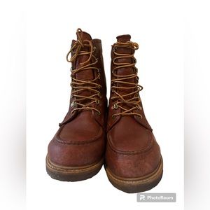 Vintage AMORTRED  MOC TOE LEATHER LACE UP work boots